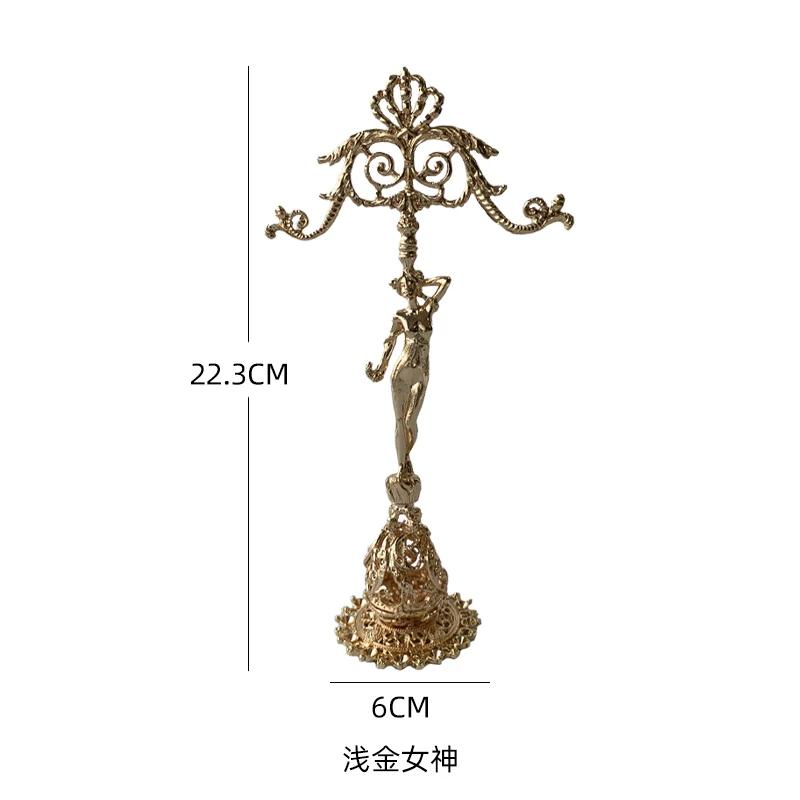 Jewelry Display Stand MetalMaterial Irregular Shape LightGold Retro Earring Rack Shop Counter Window Storage Display Photo Props