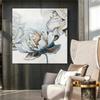 Gold Flower Poster Oil Painting Poster Golden Leaf Prints Colorful Floral Canvas Painting Romantic Textured Home Wall Decoration