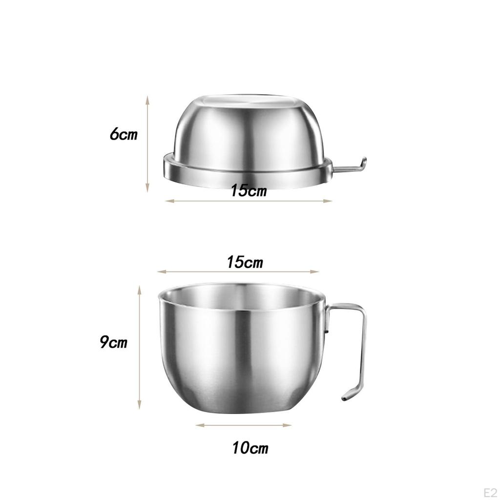 Instant Noodle Bowl with Lid Bento Box Easy To Clean Snack Ramen Cooker for Home Apartment