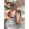 Small Inner Height Increase Nude Single Shoes Women's 2025 New Summer Bow Commuter Versatile Flat Ballet Shoes