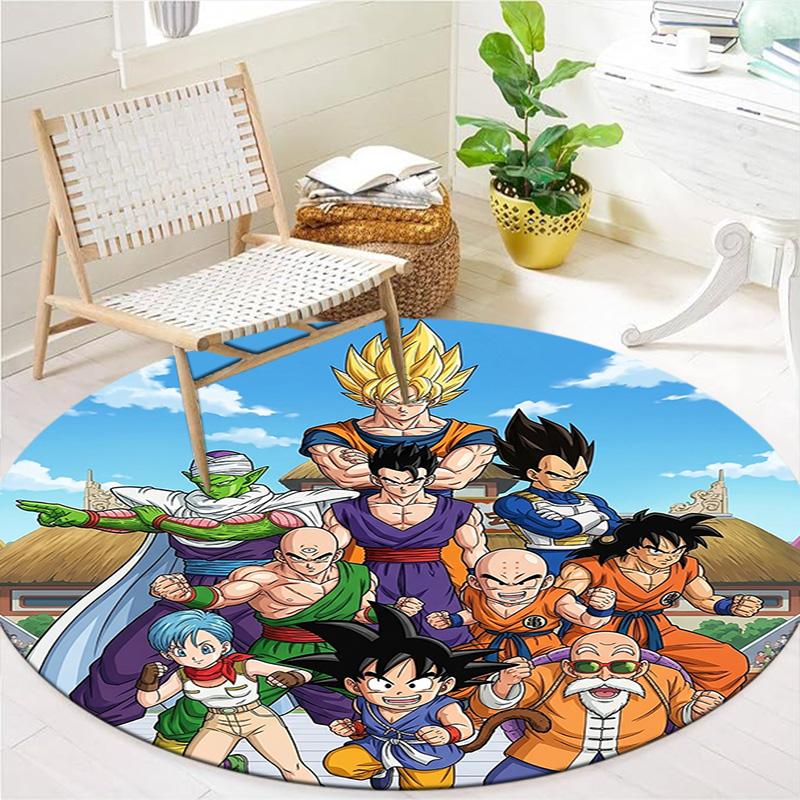 Dragon Ball Heroes Round Area Rug Carpet Rug For Living Room Bedroom Sofa Playroom Decor Nonslip Floor Mat