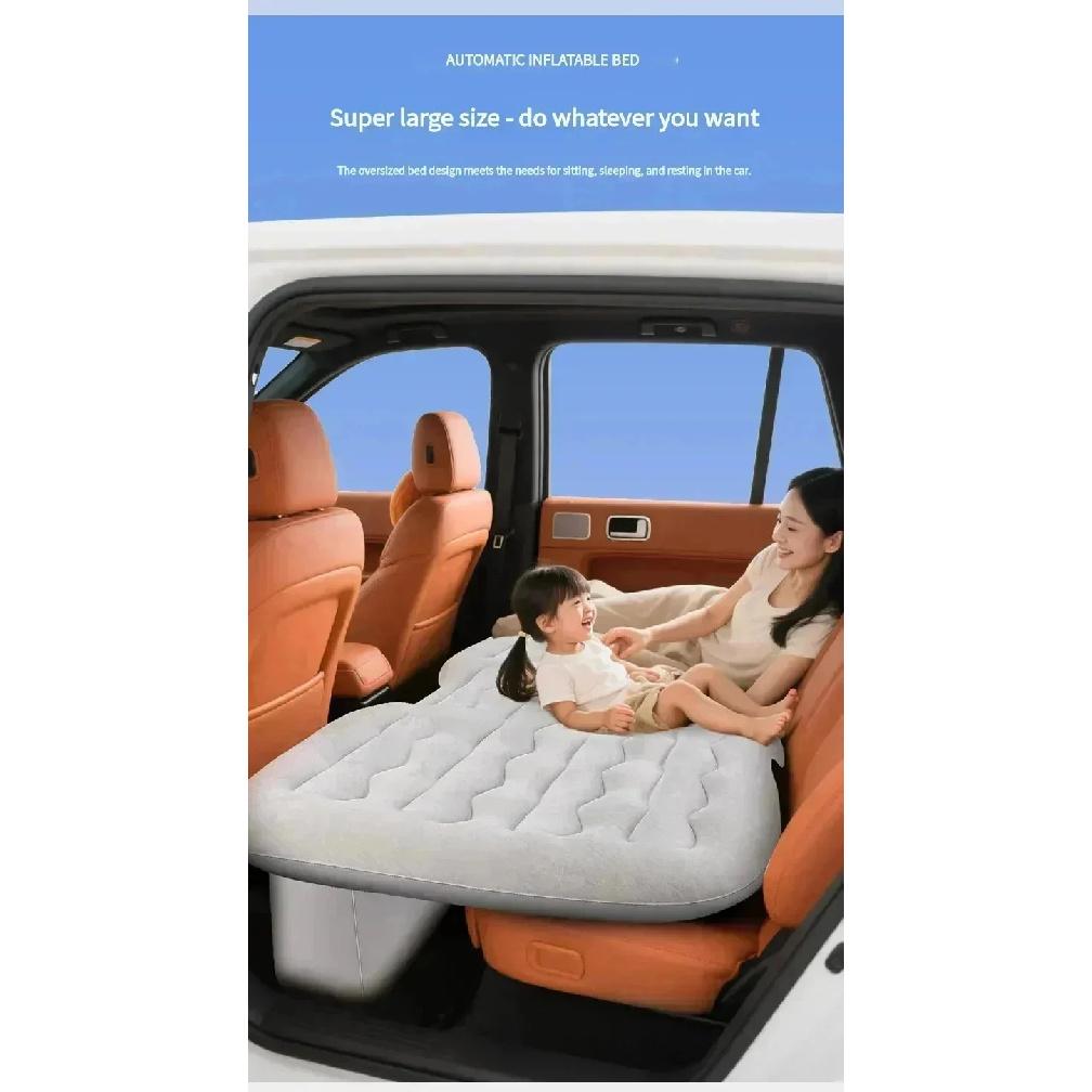 Automatic Car Inflatable Mattress Car Rear Sleeping Pad Travel Bed SUV Car Sleeping Artifact Air Mattress Built-in Air Pump