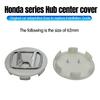 4pcs/set 58mm/62mm/69mm Car Styling Wheel Center Cap Hub Covers Badge Accessories For Honda Civic Fit Jazz Accord Pilot CRV City