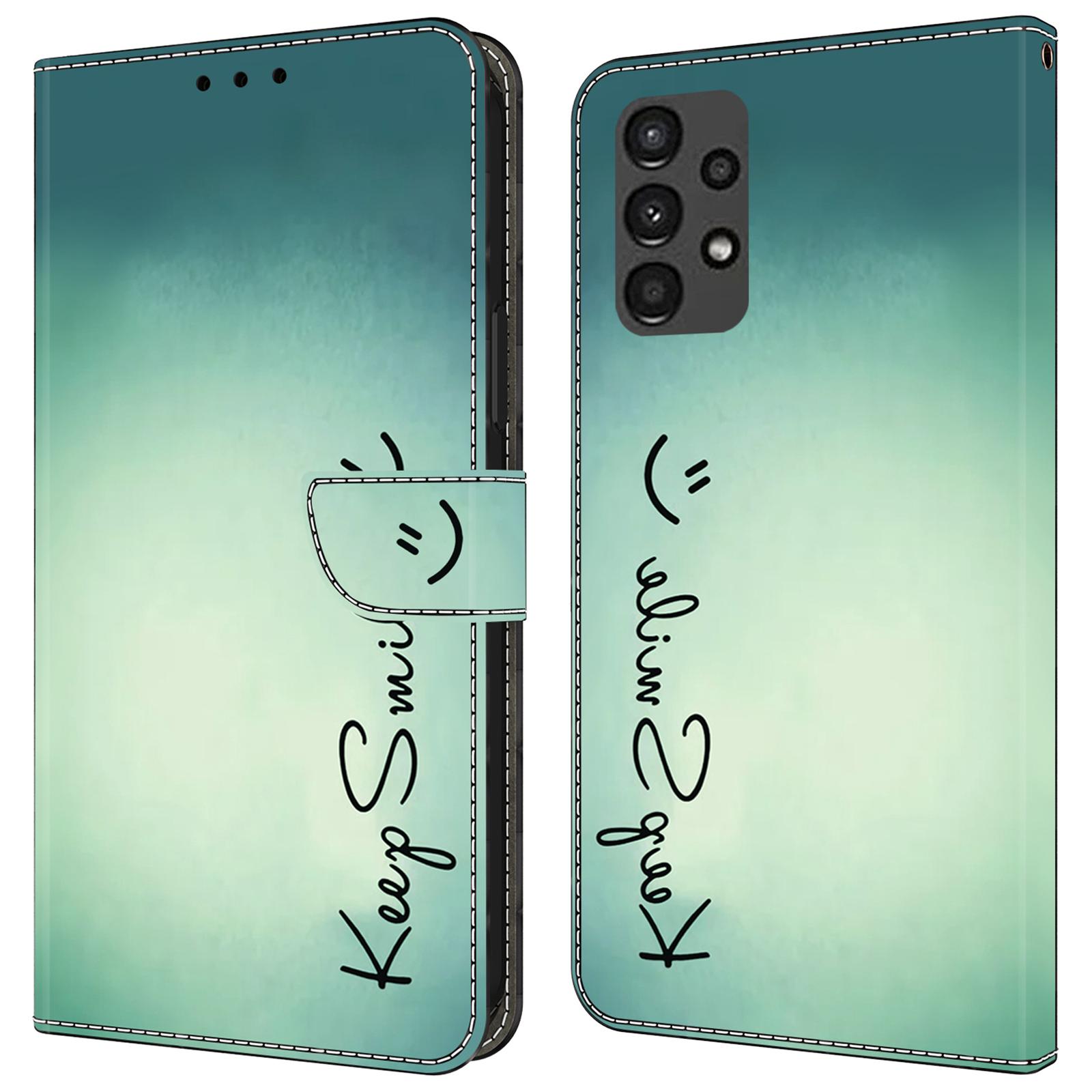 

For Samsung Galaxy A13 5G/A13 4G Wallet Case Pattern Print Leather Phone Cover Mobile Accessories Wholesale Keep Smile