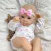 BZDOLL 18 Inch Real Look Reborn Baby Doll Toy with Cloth Body Lifelike 45 CM 3D Skin Doll With Cloth And Bottle Fashion Birthday Gift For Girl