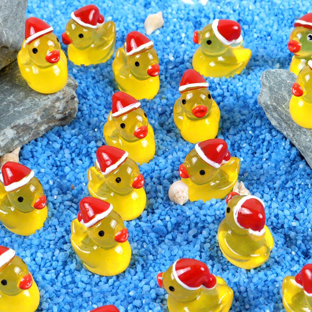 Luminous Christmas Mini Yellow Duck Resin Ornament