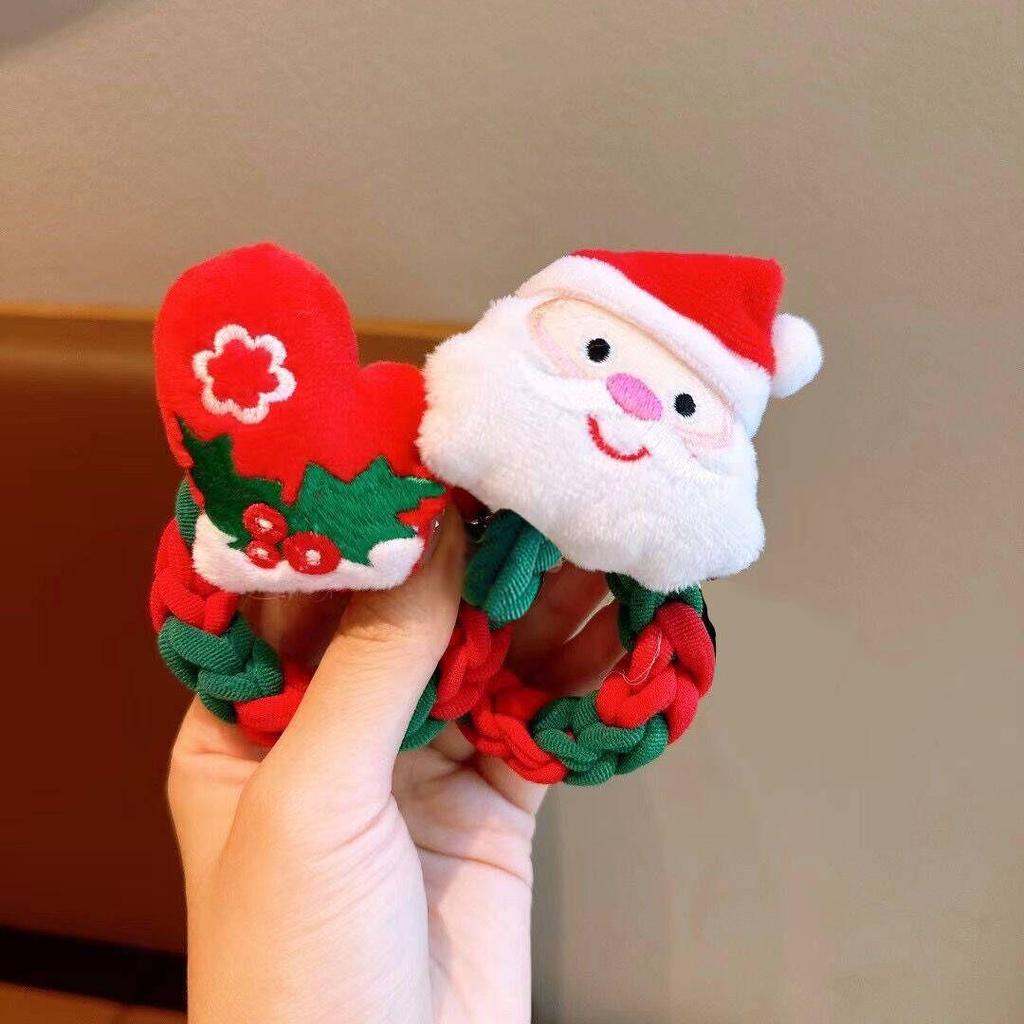 Santa Claus Christmas Scrunchies - Cute Cartoon Hair Ties & Accessories for Girls and Women