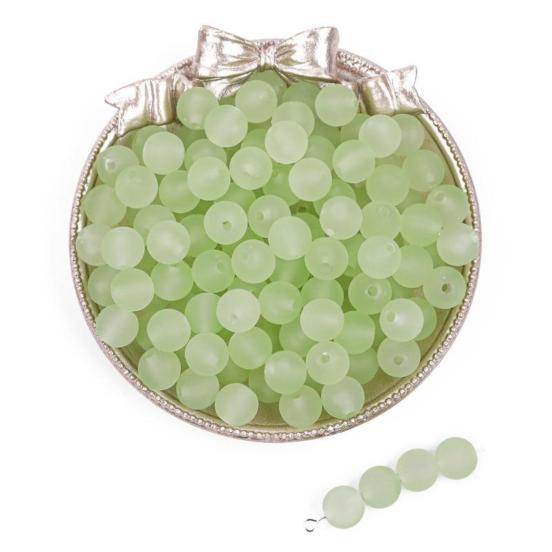 Transparent Frosted Acrylic Round Beads for DIY Jewelry and Beading