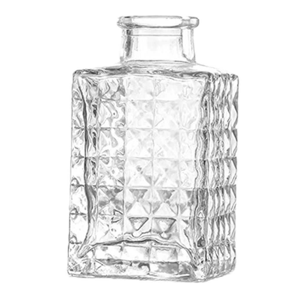 Vintage French Clear Glass Vase Ornamental Wide Mouth Tabletop Plant Pot Decor Resuable Modern Hydroponic Flower Pitcher