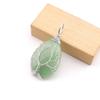 Natural Stone Crystal Agate Water Drop Winding Silk Tree Of Life Pendant Necklace Sweater Chain Water Drop Rough Stone N779