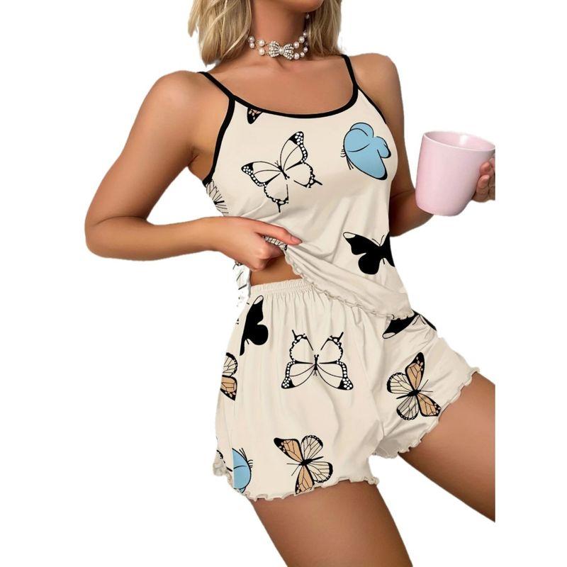 

Комплект пижамы с шортами на подтяжках с бабочками Light Blue XXXL(XXXL)