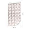 Autumn Leaves Wallpaper White and Coral for Living Room and Bedroom 50x1000