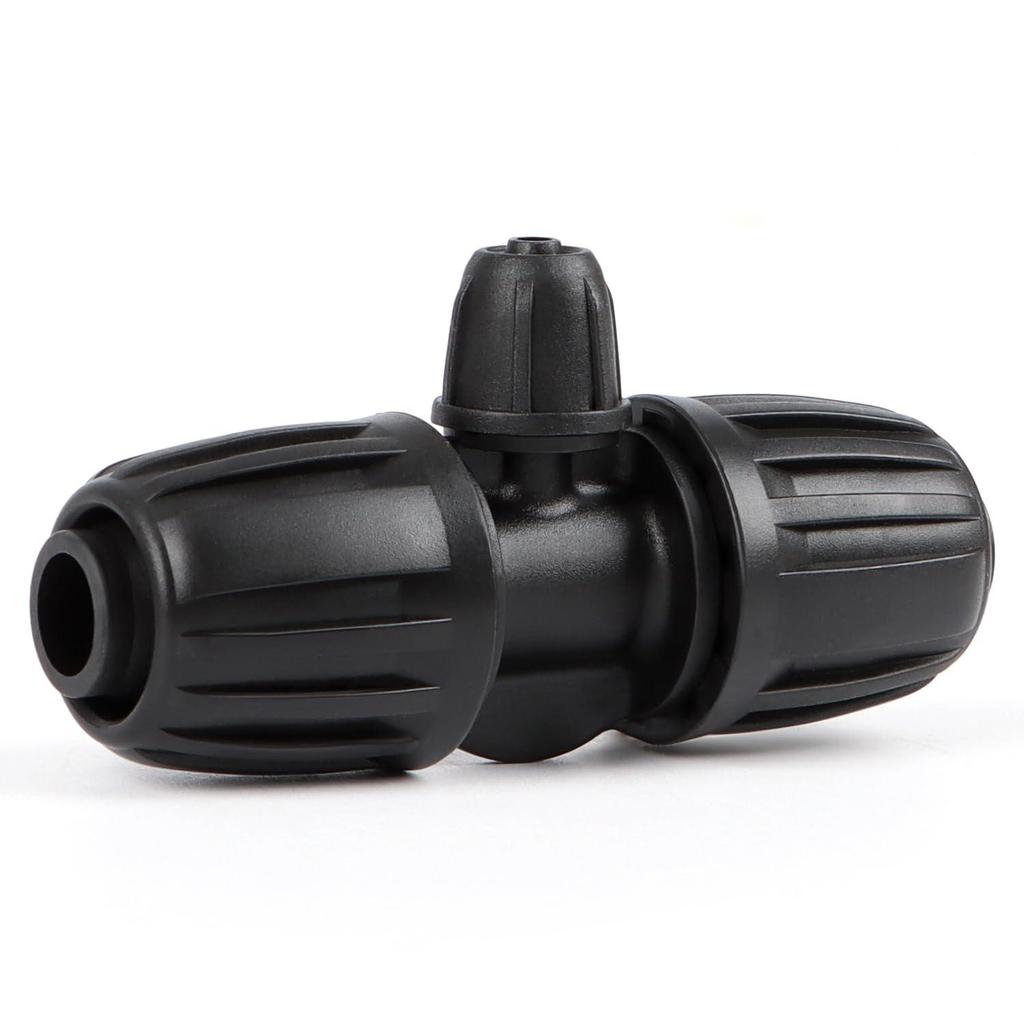 16mm PE Pipe Water-Saving Irrigation Fittings: 4-Point Hose, Valve, Reducing Tee, Six-Way Plug, Elbow Connector