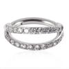 Unique Moon Shaped Nose Rings Ear Hoop Delicate Moon Shaped Nose Rings Earrings for Tragus with Diamond Embellishment