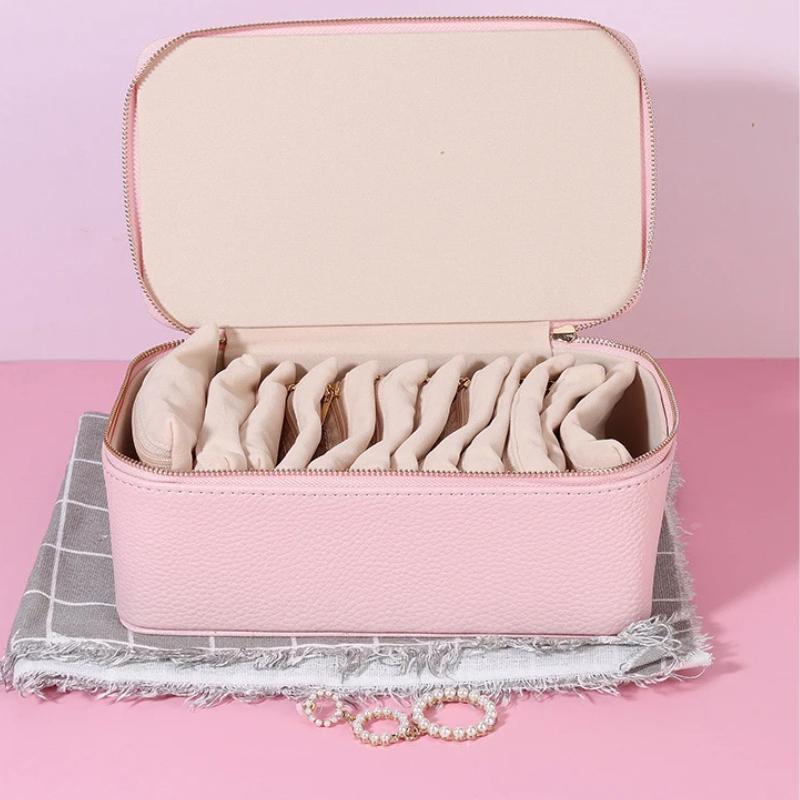 Travelling Jewelry Box Modern Luxury Portable Creative Small Pouch Bag Necklace Organizer Trinkets Storage Boxes Jewelry Display Ornaments Bags Gift