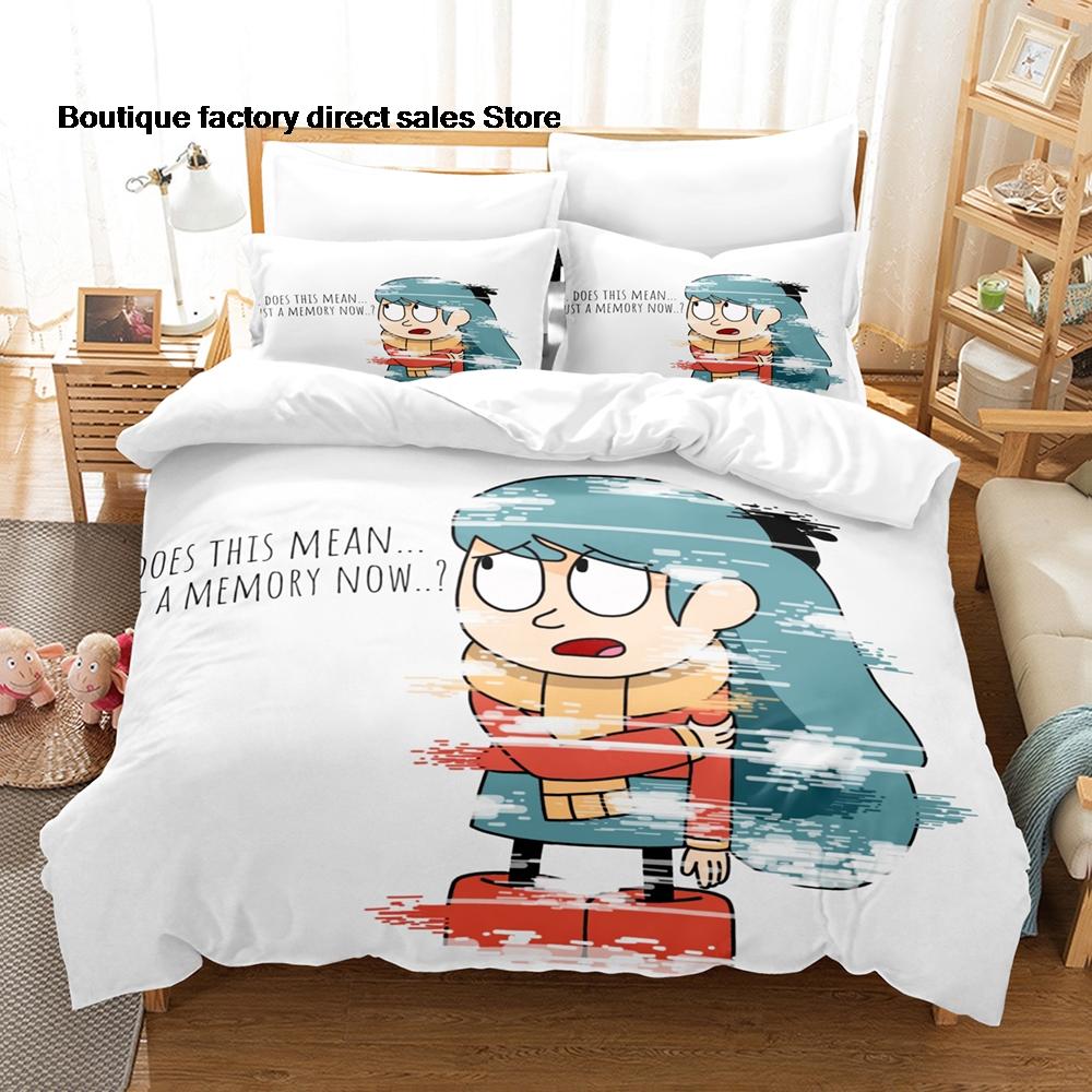 3D Printed Hilda The Series Bedding Set Duvet Cover Pillowcase For Kids Bedroom Decor Twin Full Queen King Size Bed Linen