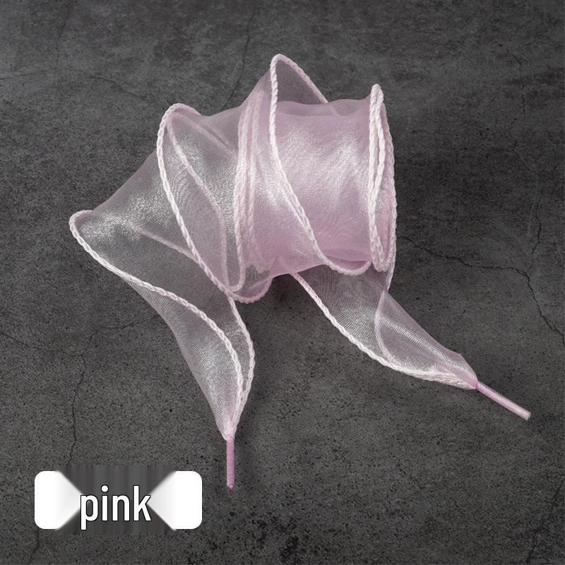 Fairy Wave Silk Chiffon Curly Shoelaces for German Trainers and Air Force One - Canvas Rope, 1 Pair