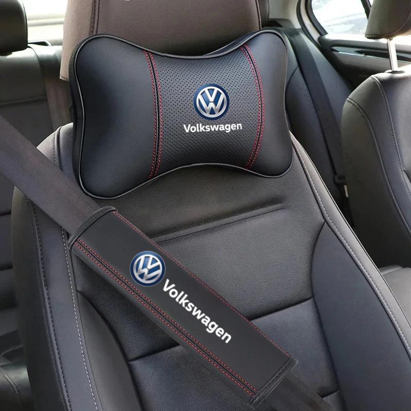 Cuscino per Testa e Collo da Auto, Spallacci per Cintura di Sicurezza per VW Volkswagen Tiguan Polo Golf 6 Jetta, Rivestimenti Interni MDJE-A457