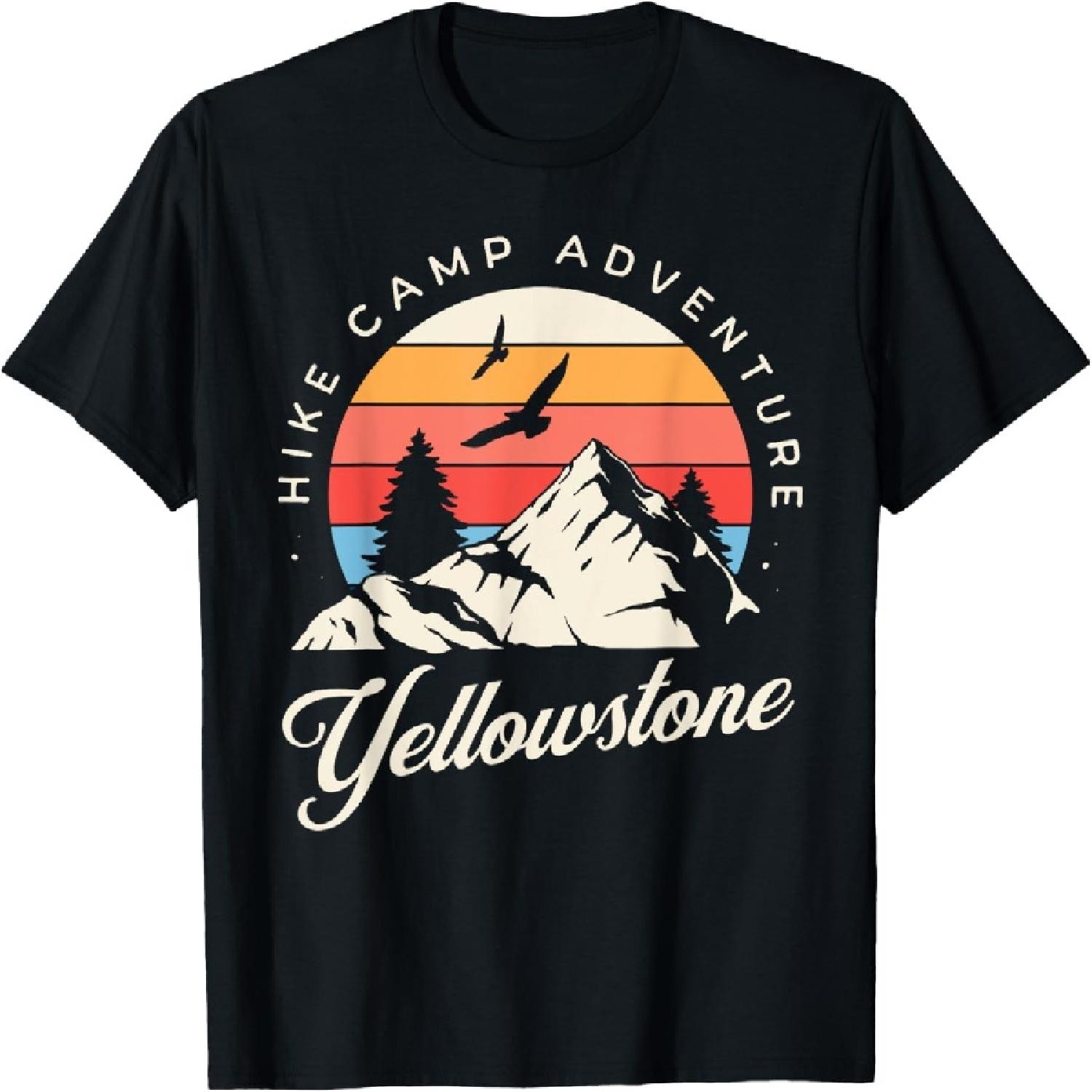 

Yellowstone Wyoming Nature Hike Mountains Outdoors T-Shirt XXXXXL різнокольоровий