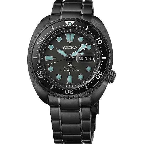 Seiko SBDY127 (PROSPEX DIVER SCUBA The Black Series Mechanical Men's Metal Band) Round Watch Black
