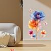 Colored Flower Wall Stickers Bedroom Living Room Corridor Entrance Background Floral Wall Stickers Bathroom Cabinet Ceramic Tile Decoration Decal