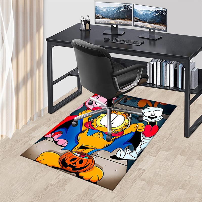 

1pc Garfield Halloween Costume Chair Mat - Anime Cartoon Design, Non-Slip Carpet for Office, Home Decor, Living Room, Bedroom, Game Room, Dormitory, S 60cm by 90cm