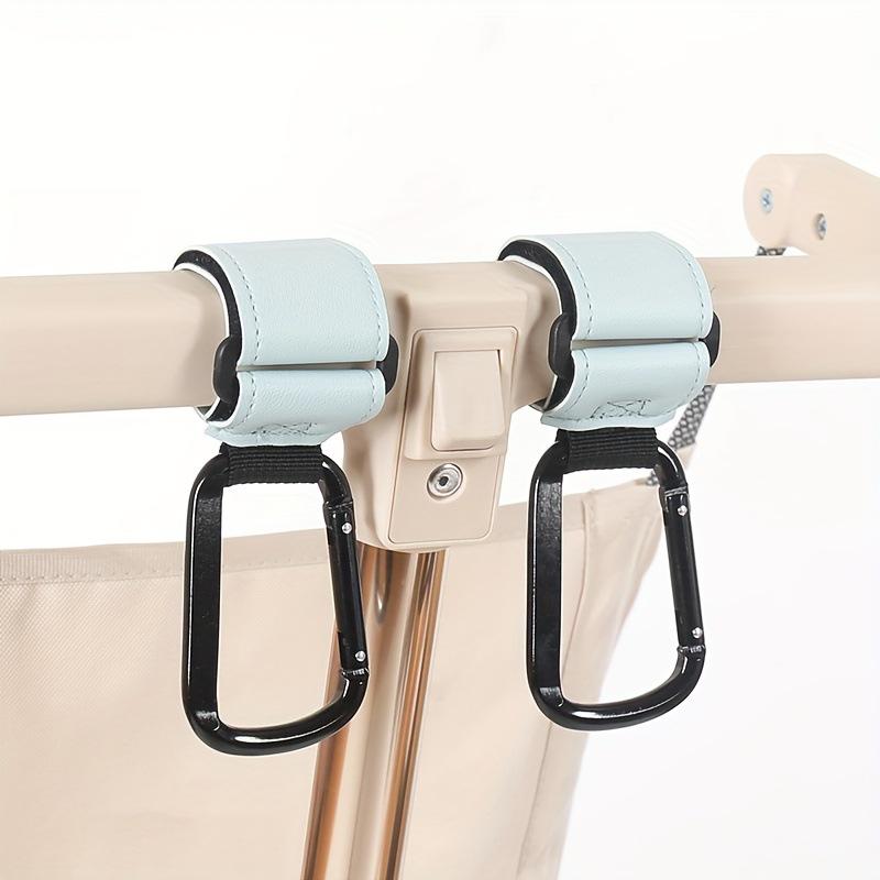 Universal Multifunctional Leather Stroller Hook with Magic Sticker - Fits Baby Strollers, Bicycles, and Electric Cars