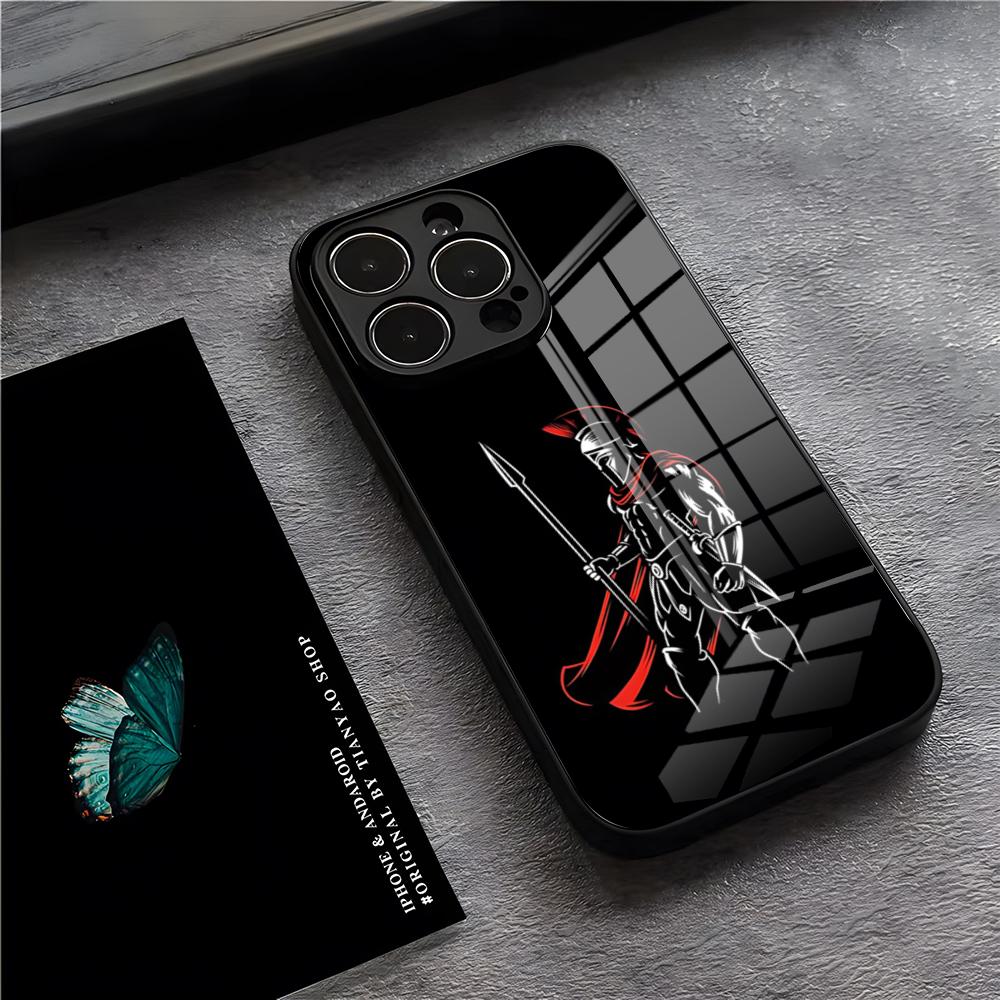 G-Gladiator Sparta Phone Case For IPhone 17 Pro Max 15 Pro 16 14 Plus 12 13 Mini 11 Pro Shockproof Glass Cover