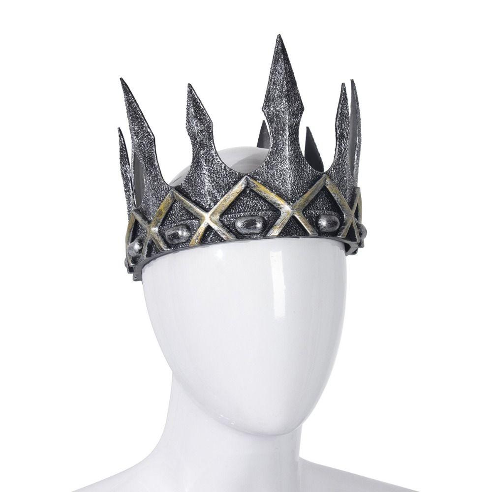 Medieval King Crown Vintage Halloween Costume Headwear Men Headband  Stage Performance