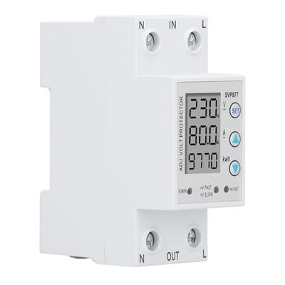 SVP-977L Voltage Protector Adjustable Current Power Monitoring Equipment with Backlight 230VAC 50/60Hz 80A Under Voltage Protect