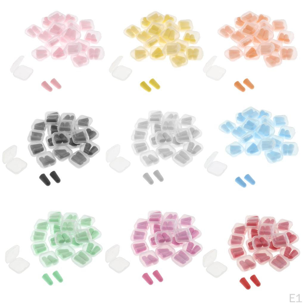 20 Pair Disposable Sponge Ear Plugs Sound Blocking Noise Earplugs Loud