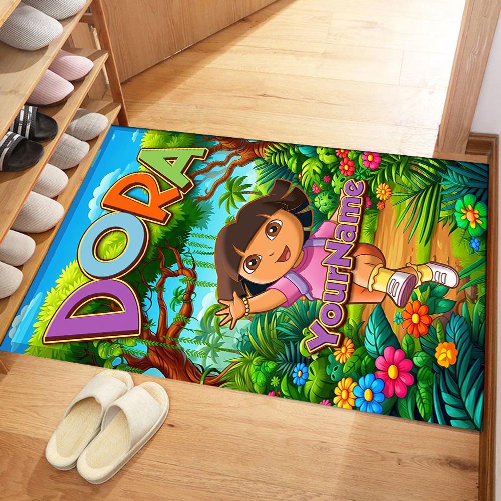 Dora Explorer Customize Your Name Floor Rug Office Rug Perfect for Balcony Dormitory Decorate room Foyer Antislip Carpet Office home decor