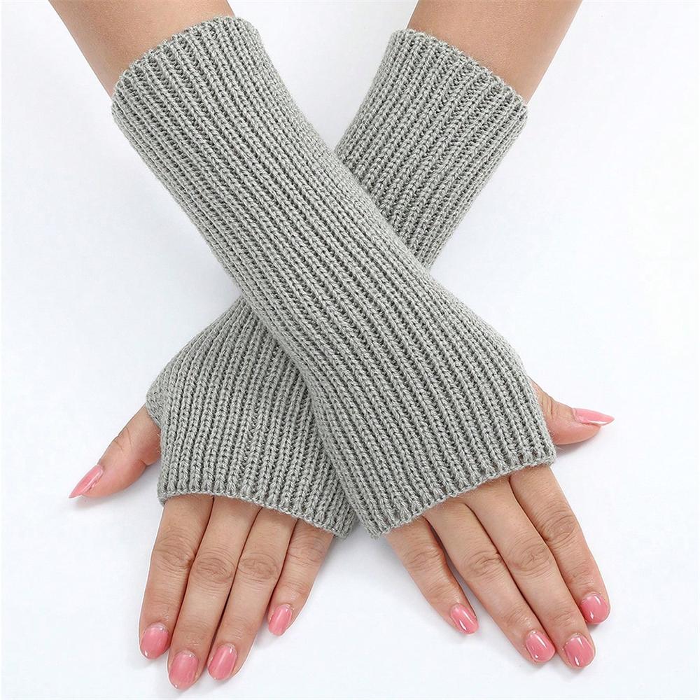 A Pair Fingless Gloves for Wmen Winter Warm Arm Warmer Knitted Warm Girls Gloves Style Hand Warmer Fashion Mittens