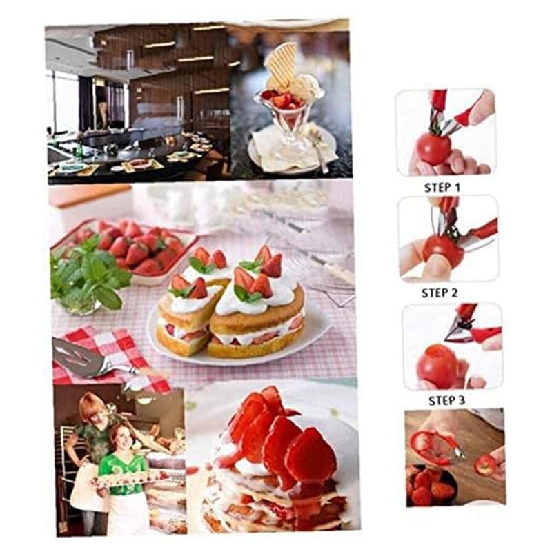 Fruit Corer Core Remover Strawberry Huller Stem Eyes Stalk Leaves Vegetable Tool For Kitchen Durable Easy Install