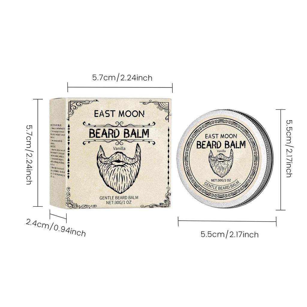 Men's Beard Care Set: Softens Hair, Smooths Roughness — Includes a Beard Oil and Balm, Ideal Gift.