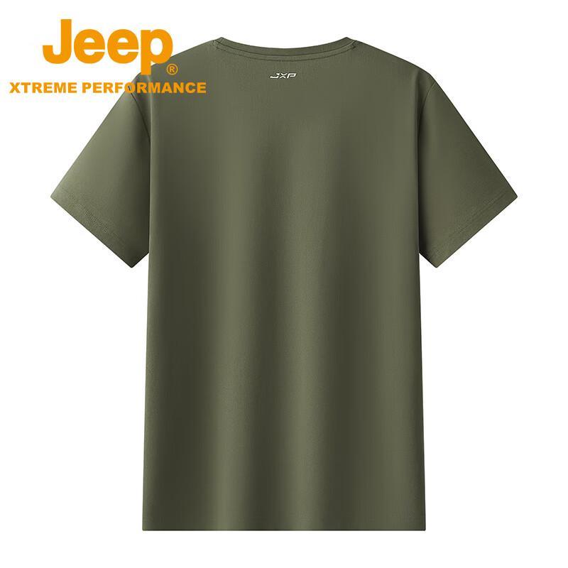 JEEP Men's Quick-Dry Round Neck Short Sleeve T-Shirt J222094505