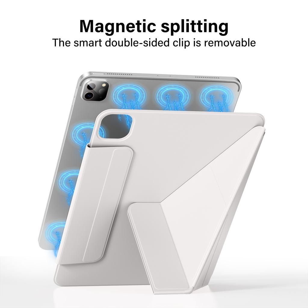 ZOYU Case Magnetic for iPad Pro 11 13 inch,For iPad Pro 12.9 Air 11 Air4/5 10.9 With Magnetic Detachable Y-Shaped Folding Cover