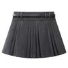 In Stock: Winter 2025 Elegant High Waist Slimming Pleated Skirt with Belt, Style BR351169.