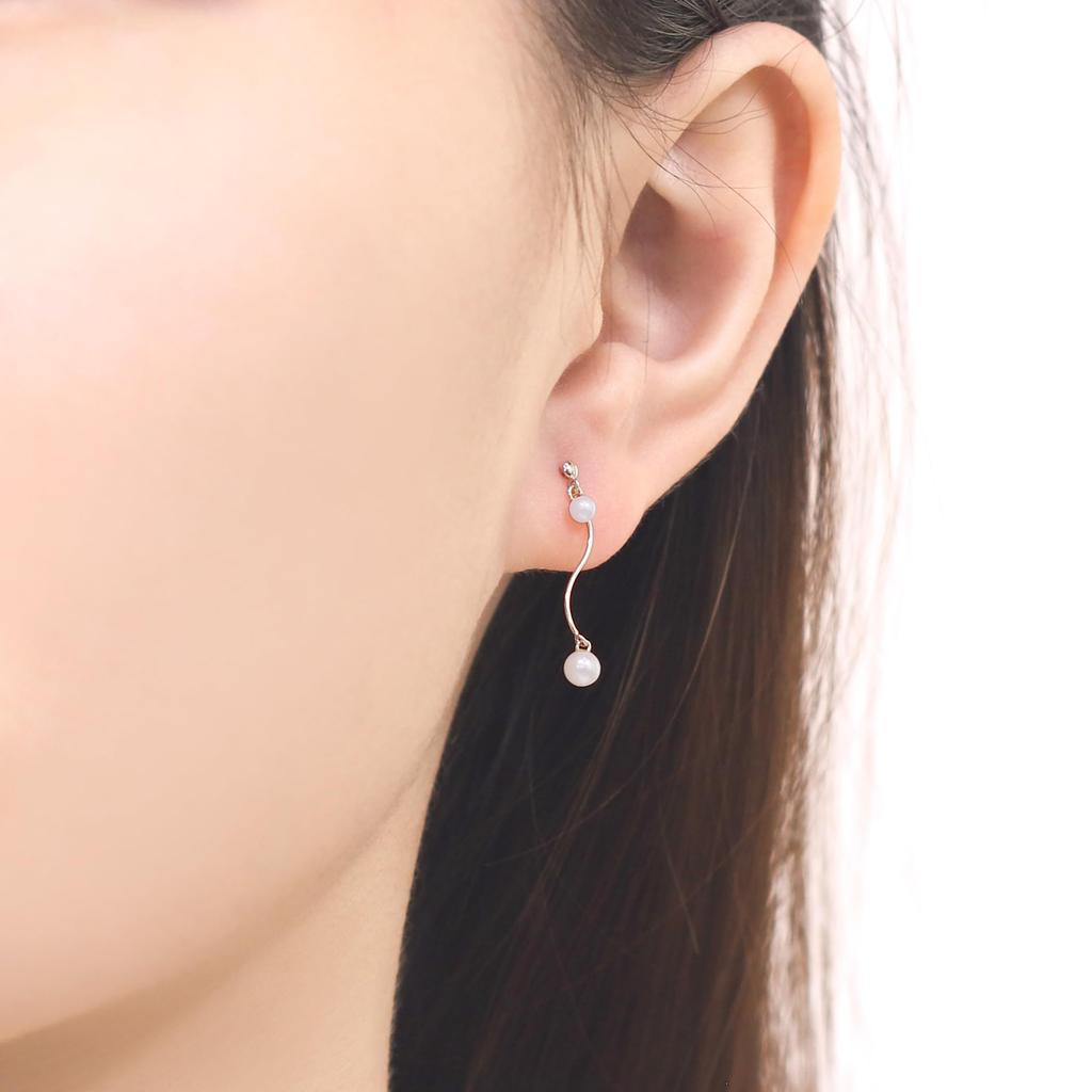 [Official] ESTELLE Women's Earrings In 10K Yellow Gold with June Birthstone Freshwater Pearl (Product Code: 0242-0830-0019-0000)