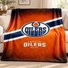 Edmonton Oilers blanket Flannel Blanket Soft Cozy Plush Throw for Sofa Bed Lightweight Home Decoration Outdoor camping