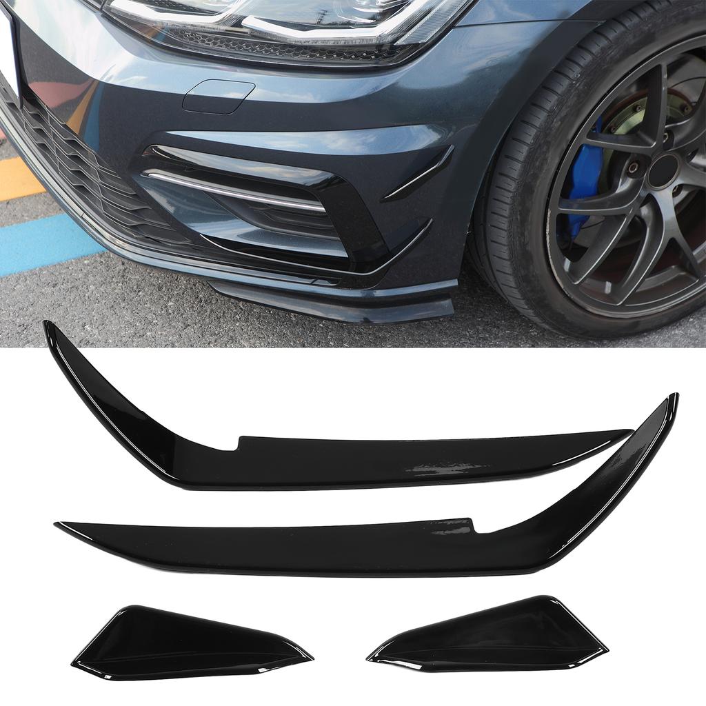 Front Bumper Aero Kits Canards Wing Body Spoiler Canard Car Adaptations Replacement for MK7.5 R 2017‑2020