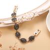 Kinel Charm Boho Women Link Bracelet Antique Gold Color Gray Crystal Ethnic Wedding Bridal Vintage Jewelry Russia Accessories