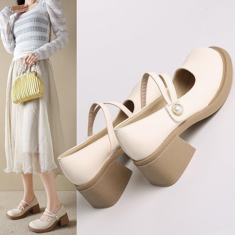 Face Mary Jane Schuhe Damen Flache Einzelschuhe Frühling Kleine Weiße Halbschuhe Sanfte Modische Und Bequeme Schuhe