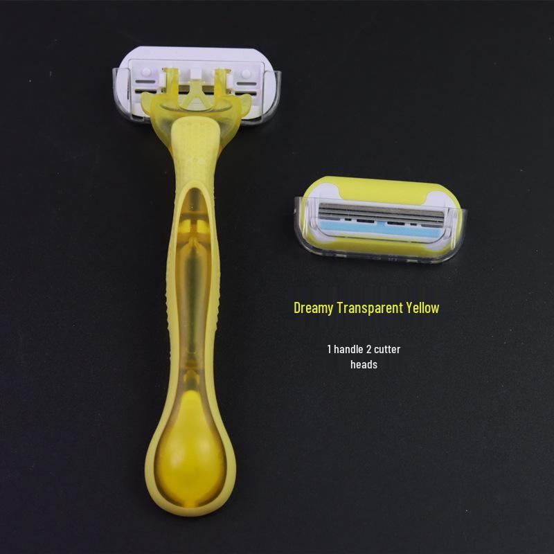 3-Layer Stainless Steel Shaving Razor for Legs & Pubic Hair Removal