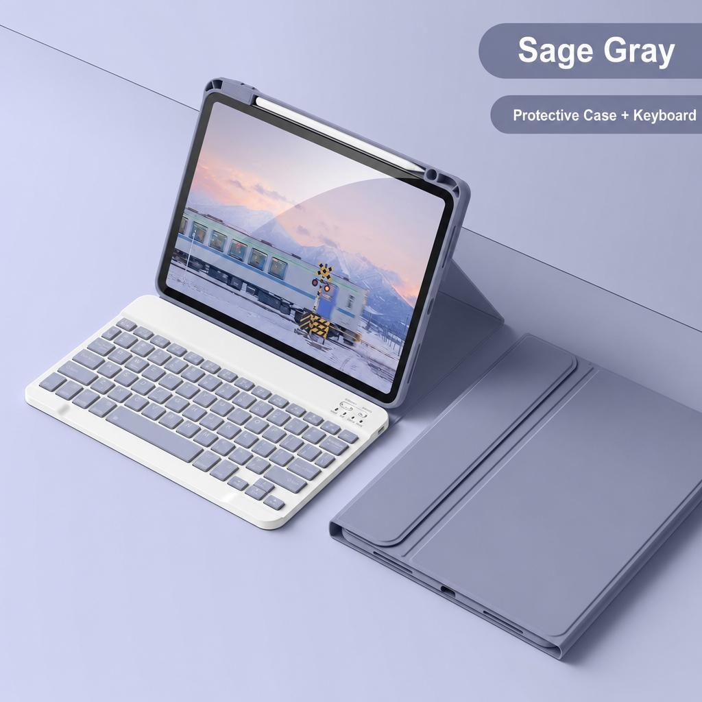 Hülle für iPad Air 11 4 5 10. Generation 10.9 11. Generation 11 Abnehmbare kabellose Bluetooth-Tastatur iPad 7. 8. 9. Generation 10.2 Hülle Ständer Ladefunktion