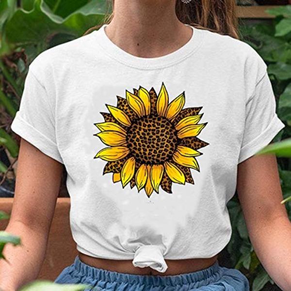 GMXIA женские модные повседневные летние весенние футболки с круглым вырезом и рисунком — фото 29