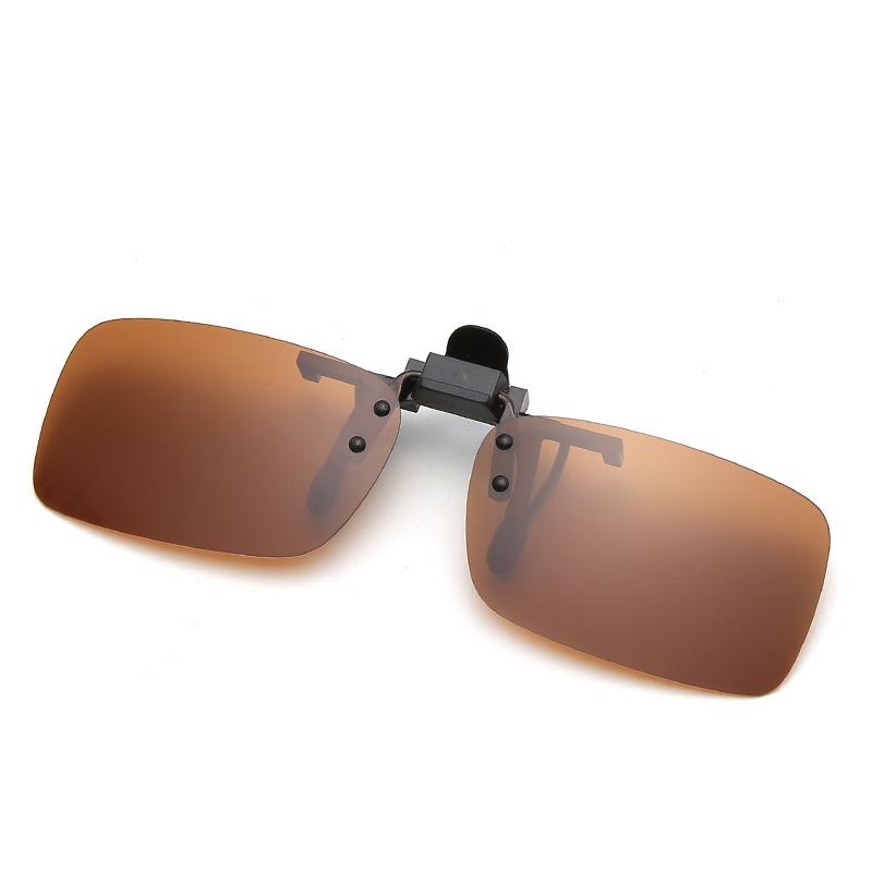 Yellow Clip On Sunglasses Polarized Night Vision Driving Glasses Anti Glare Uv400 Eyewear For Prescription Lens Men Women Use