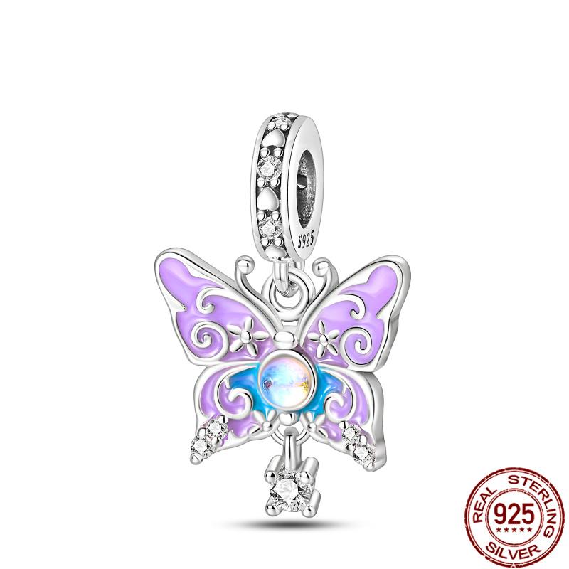 Fit Charms Fororiginal Bracelets 100%Copper Luminous Butterfly Series Beads Diy Jewelry Making For Women Gift