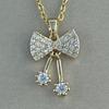 Gold-Plated Titanium Pendant with Cat's Eye Stone, Fox Pixiu, Clover, Butterfly, Peace Buckle