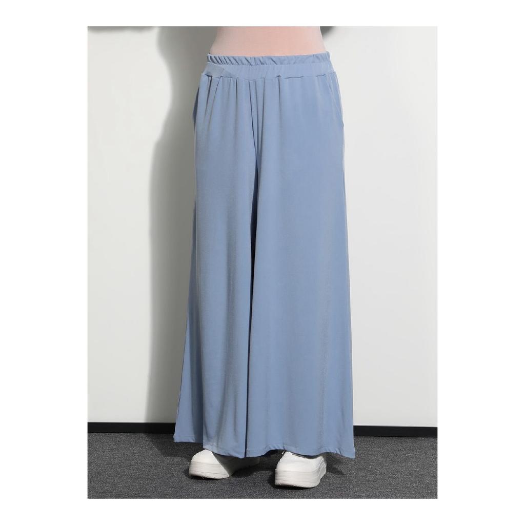 Gestrickter Hosenrock mit weitem Bein und weichem Griff – Indigo – Benin